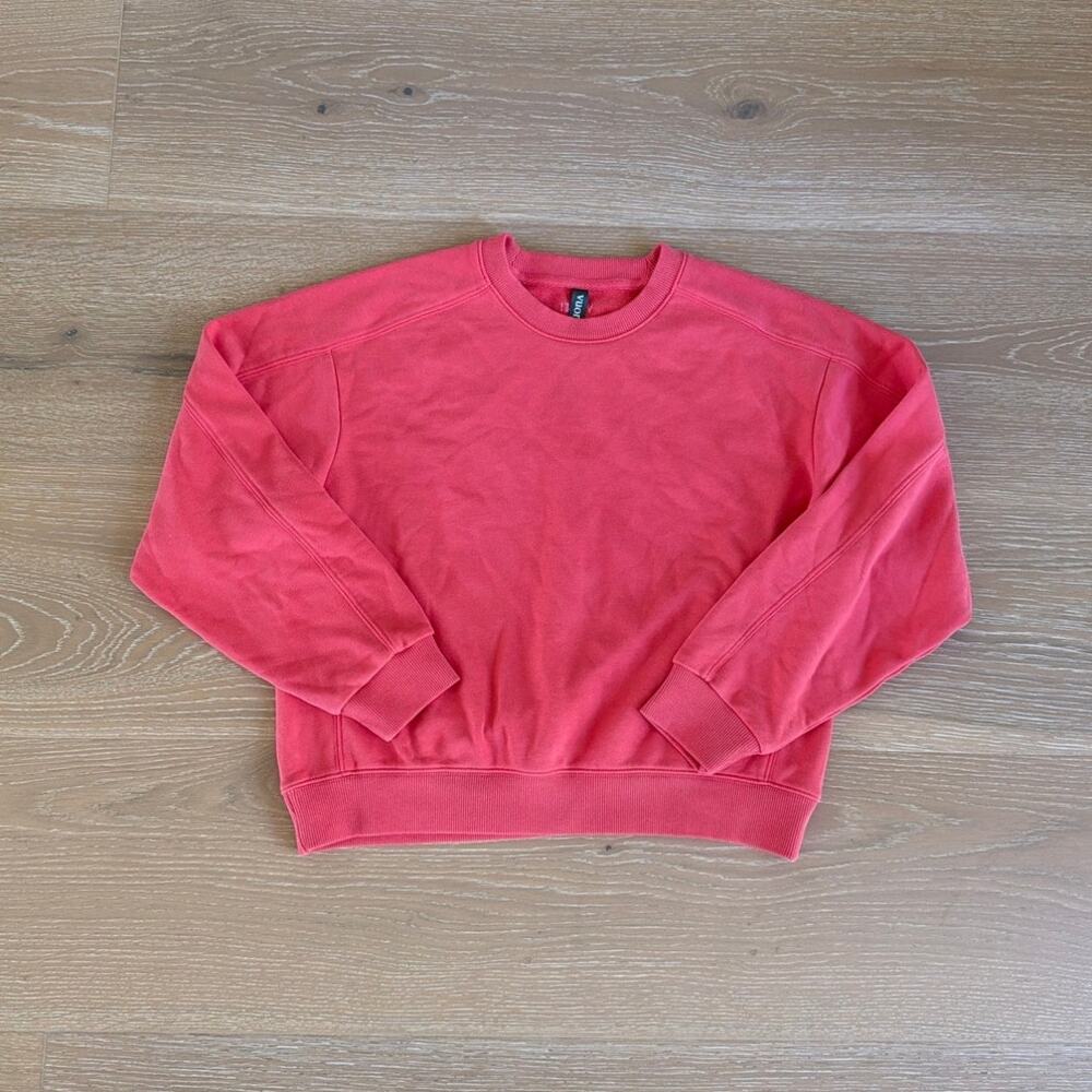 Vuori Crew Sweater Sedona Seams Size XS Coral pink